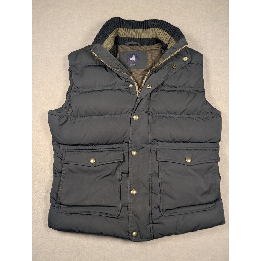Johnnie-O Puffer Vest Men Medium Navy Blue Carlyle Quilted Full Zip Excellent